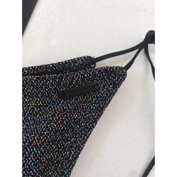White Fox Boutique Boardwalk Rainbow Lurex String Bikini Bottom Swim - Picture 10 of 11